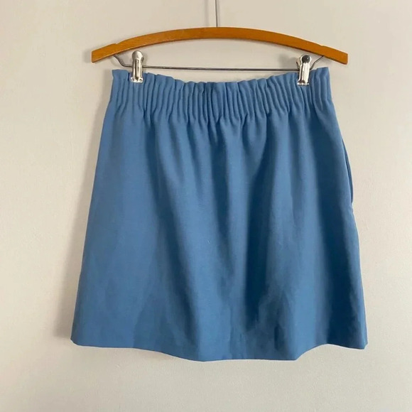 J. Crew Mercantile Blue Paper Bag Waist Mini Skirt - Picture 5 of 8